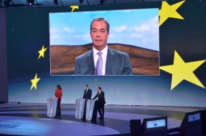 Nigel Farage, líder del UKIP en su valoración de resultados